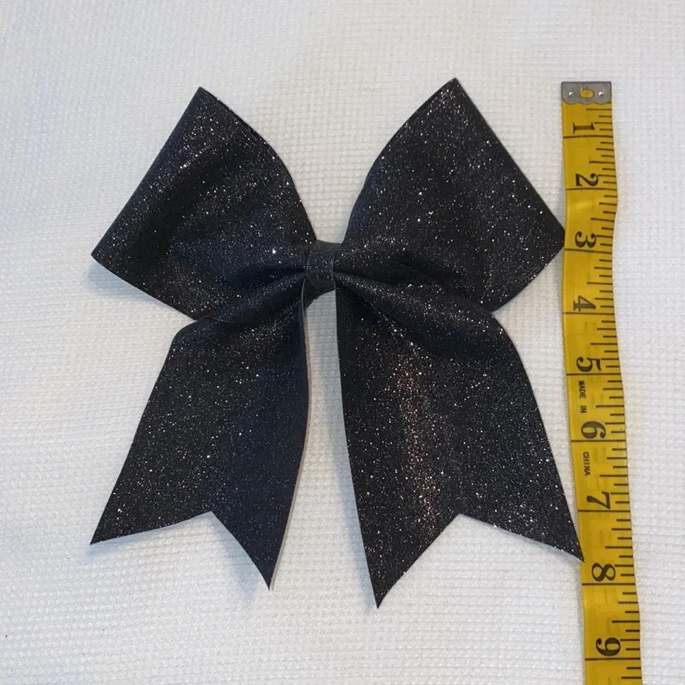 Cheerleader black sparking bow bundle with 2